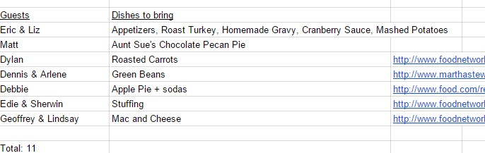 Chef Eric's Dinner Plan: Thanksgiving 2015